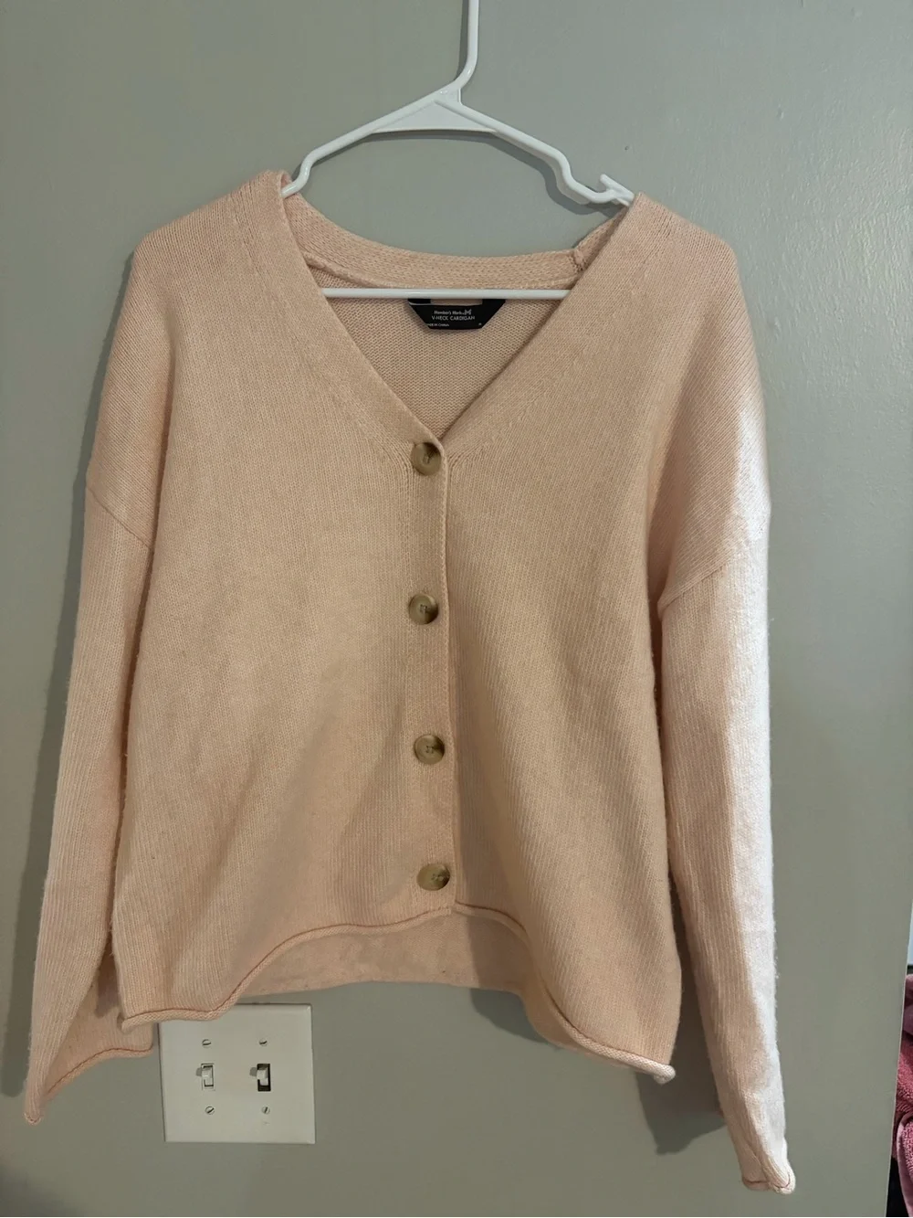 Baby Pink Cardigan Sweater
